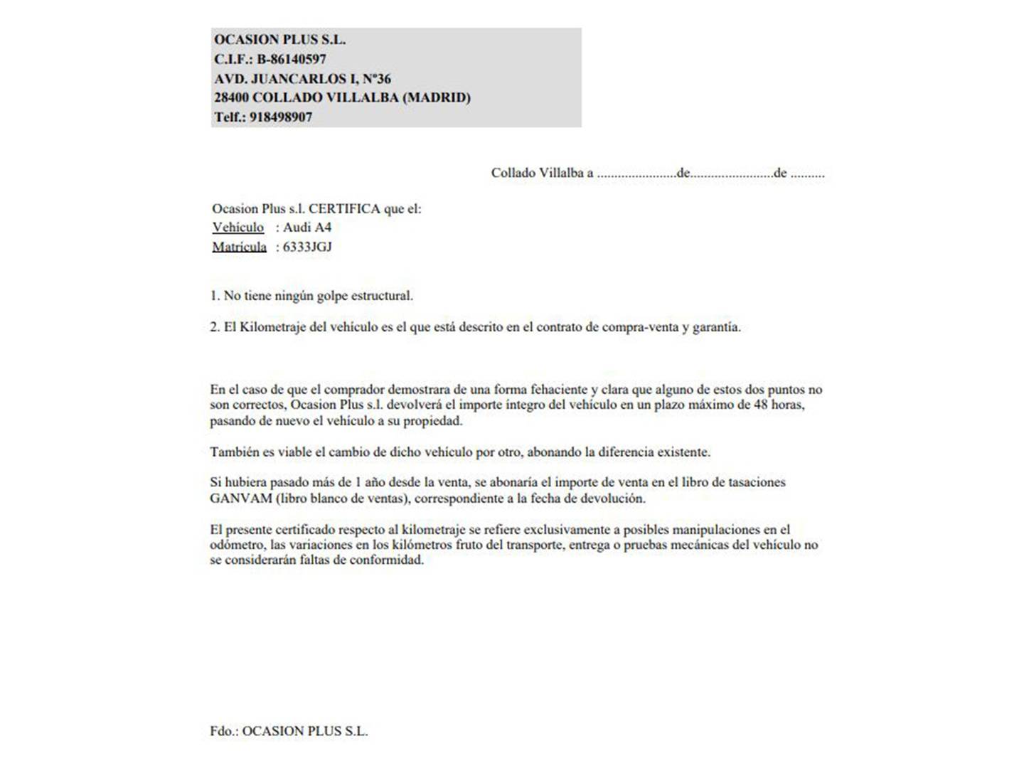 Foto del certificado del Audi A4 Audi A4 Avant S line edition 2.0 TDI ultra (163 CV)