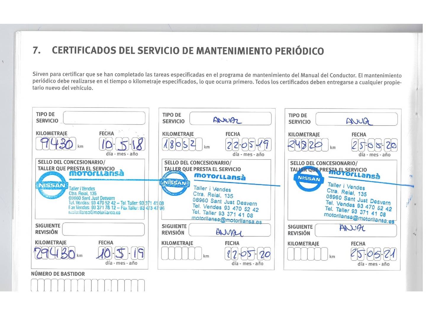 Foto del mantenimiento del Nissan JUKE Nissan Juke DIG-T Tekna 4x4-i XTronic (190 CV)