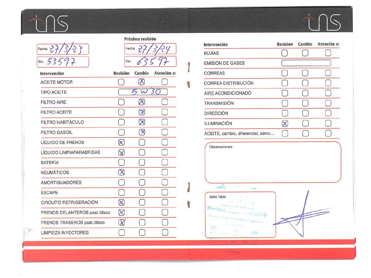 Foto del mantenimiento del Opel Corsa Opel Corsa 1.3 CDTi S&S Selective (95 CV)