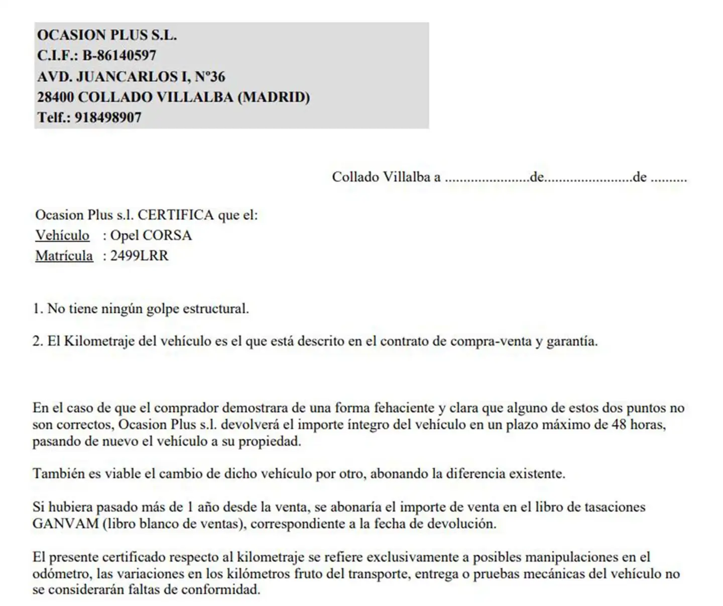 Certificado