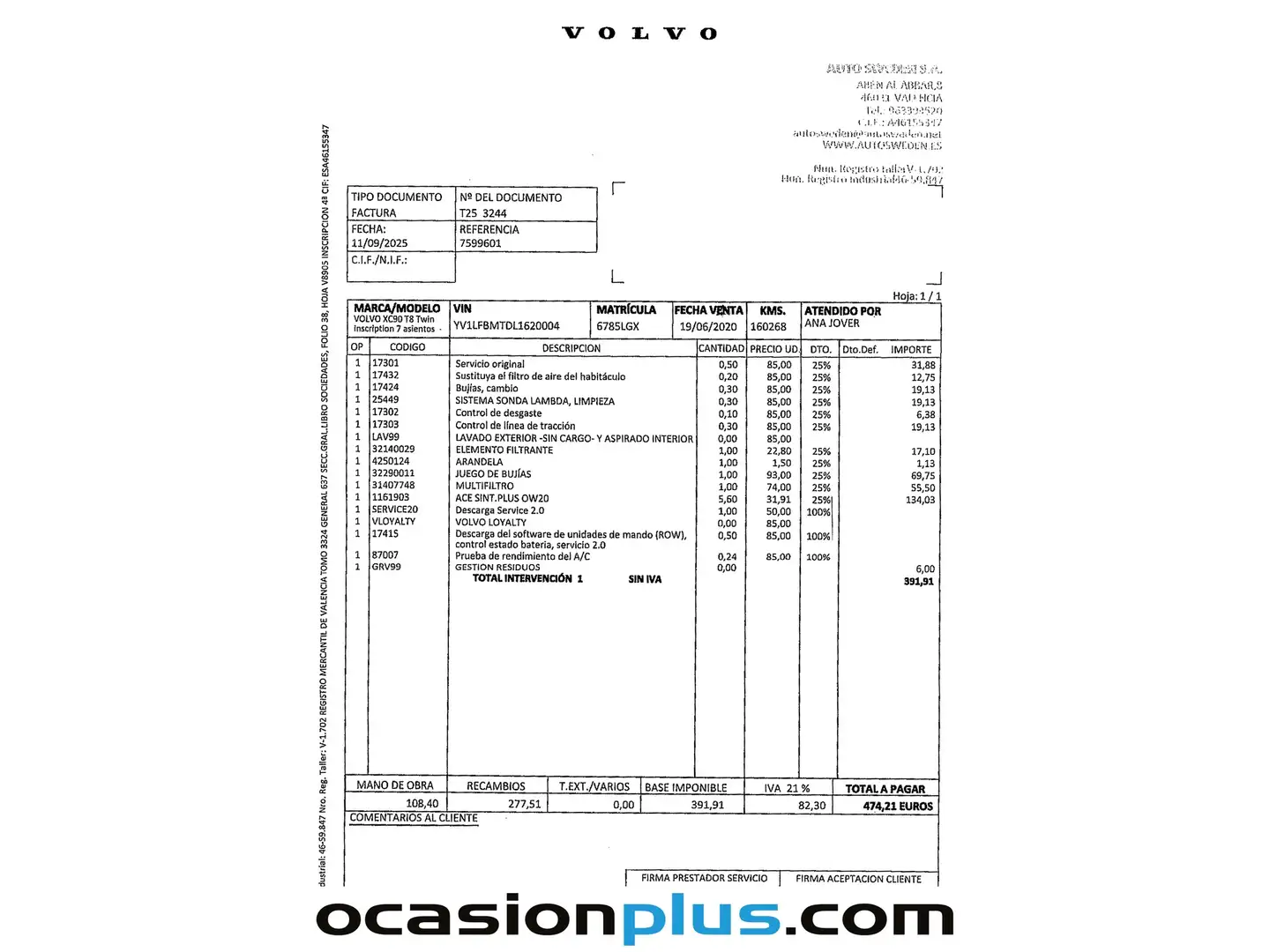 Foto Volvo XC90 Volvo XC90 T8 Recharge Inscription AWD Auto (390 CV) 7 Plazas