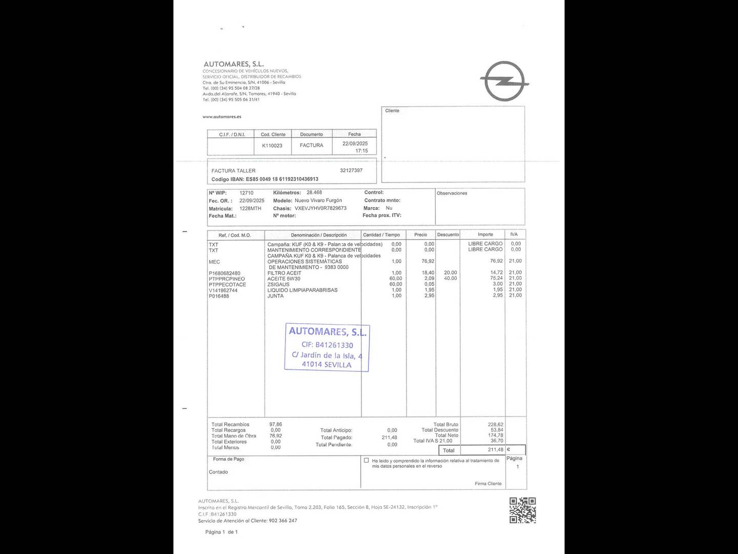 Foto Opel Vivaro Opel Vivaro Furgon BlueHDi 120 (120 CV)