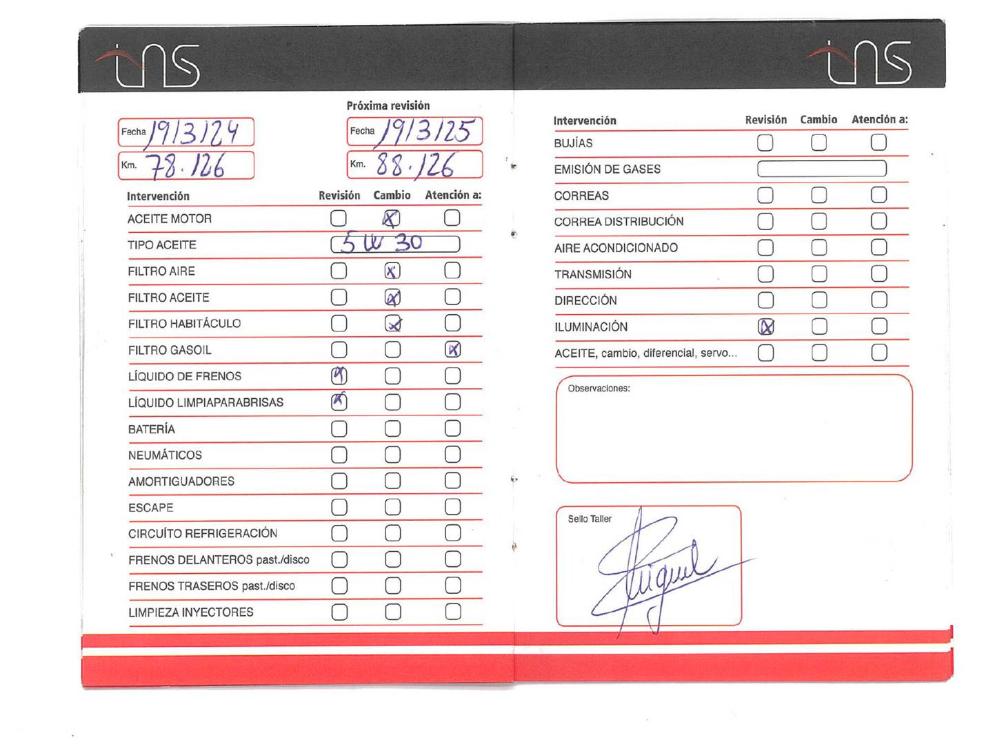 Foto del mantenimiento del Opel Corsa Opel Corsa 1.3 CDTi S&S Selective (95 CV)