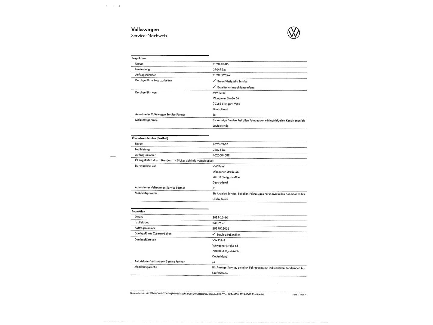Foto del mantenimiento del Volkswagen Golf Volkswagen Golf GTI 2.0 TSI (230 CV)