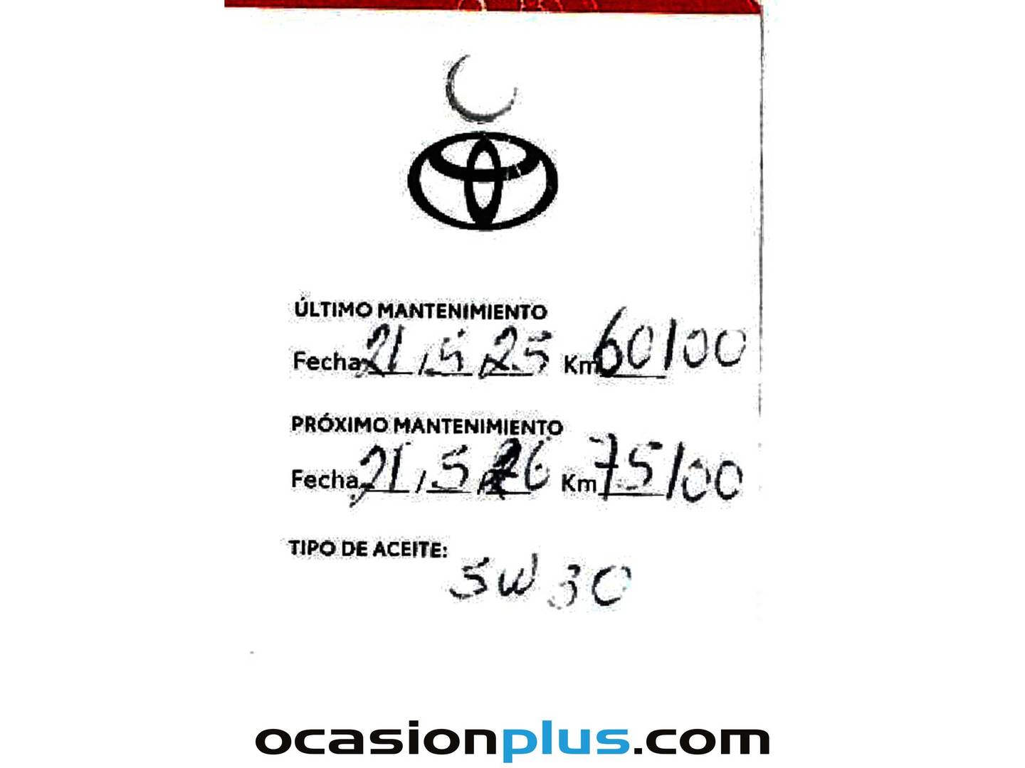 Foto del mantenimiento del Toyota Corolla Toyota Corolla 1.8 125 Híbrido Active Tech E-CVT (122 CV)