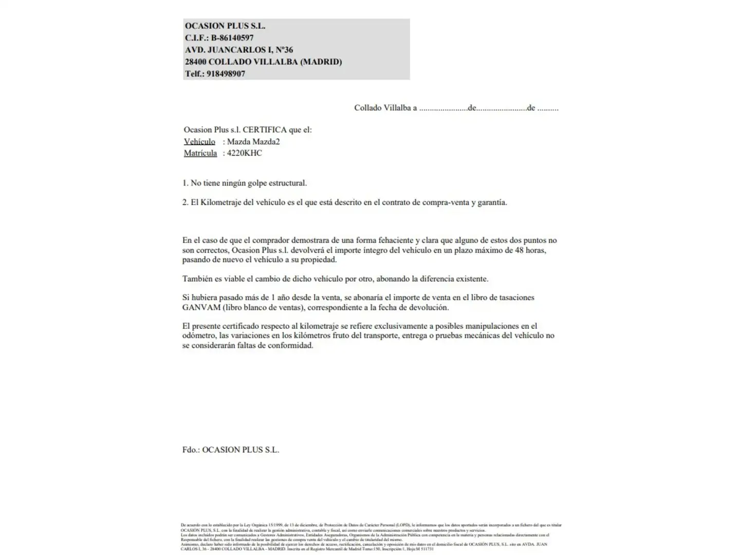 Certificado