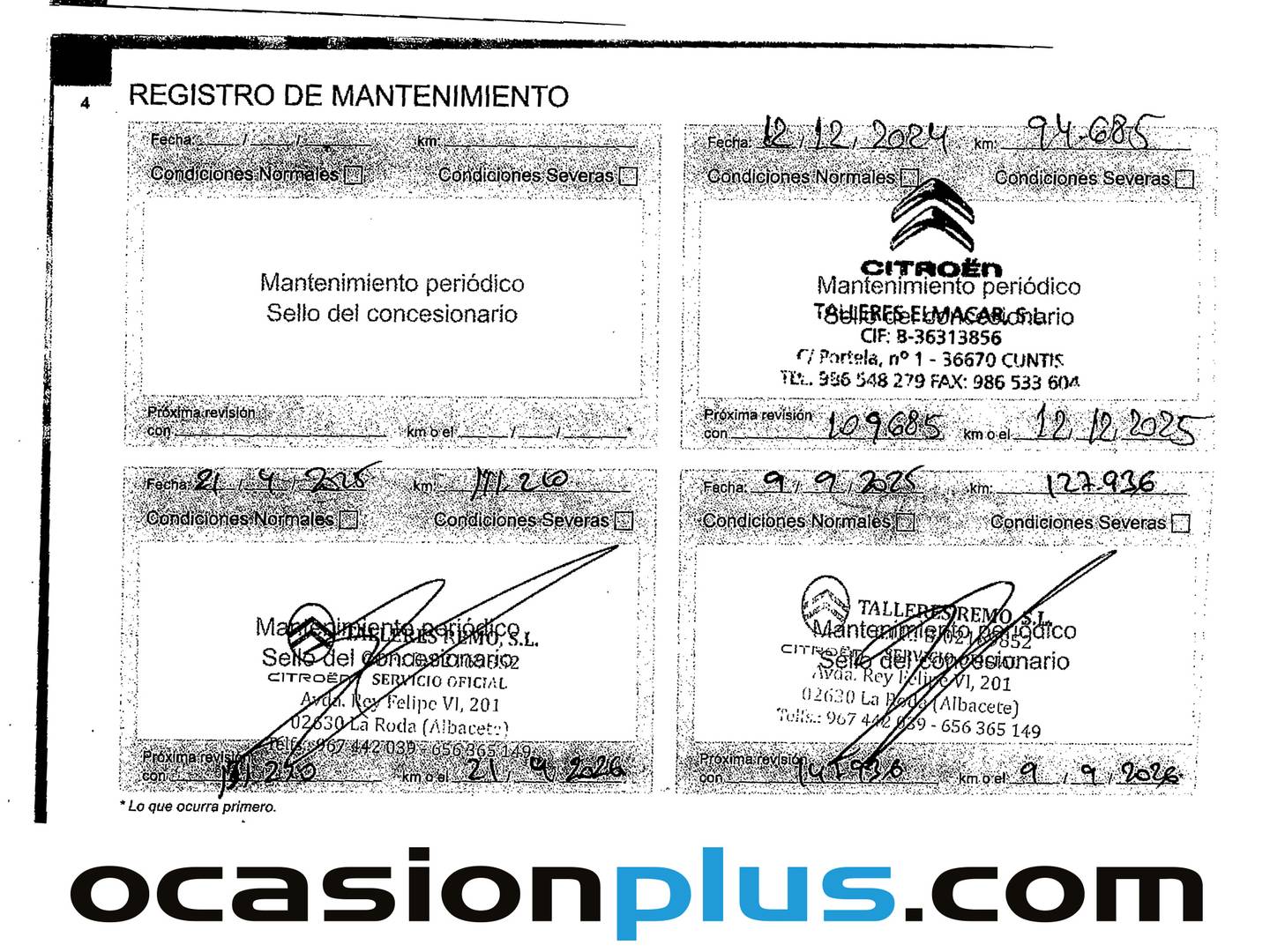 Foto del mantenimiento del DS DS 7 Crossback DS DS7 Crossback BlueHDi 180 So Chic Auto (180 CV)