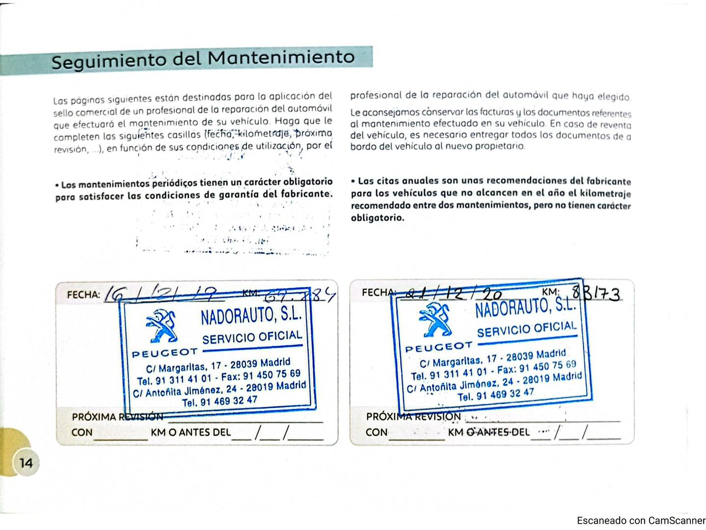 Foto del mantenimiento del Peugeot 2008 Peugeot 2008 BlueHDi 100 S&S Active (100 CV)