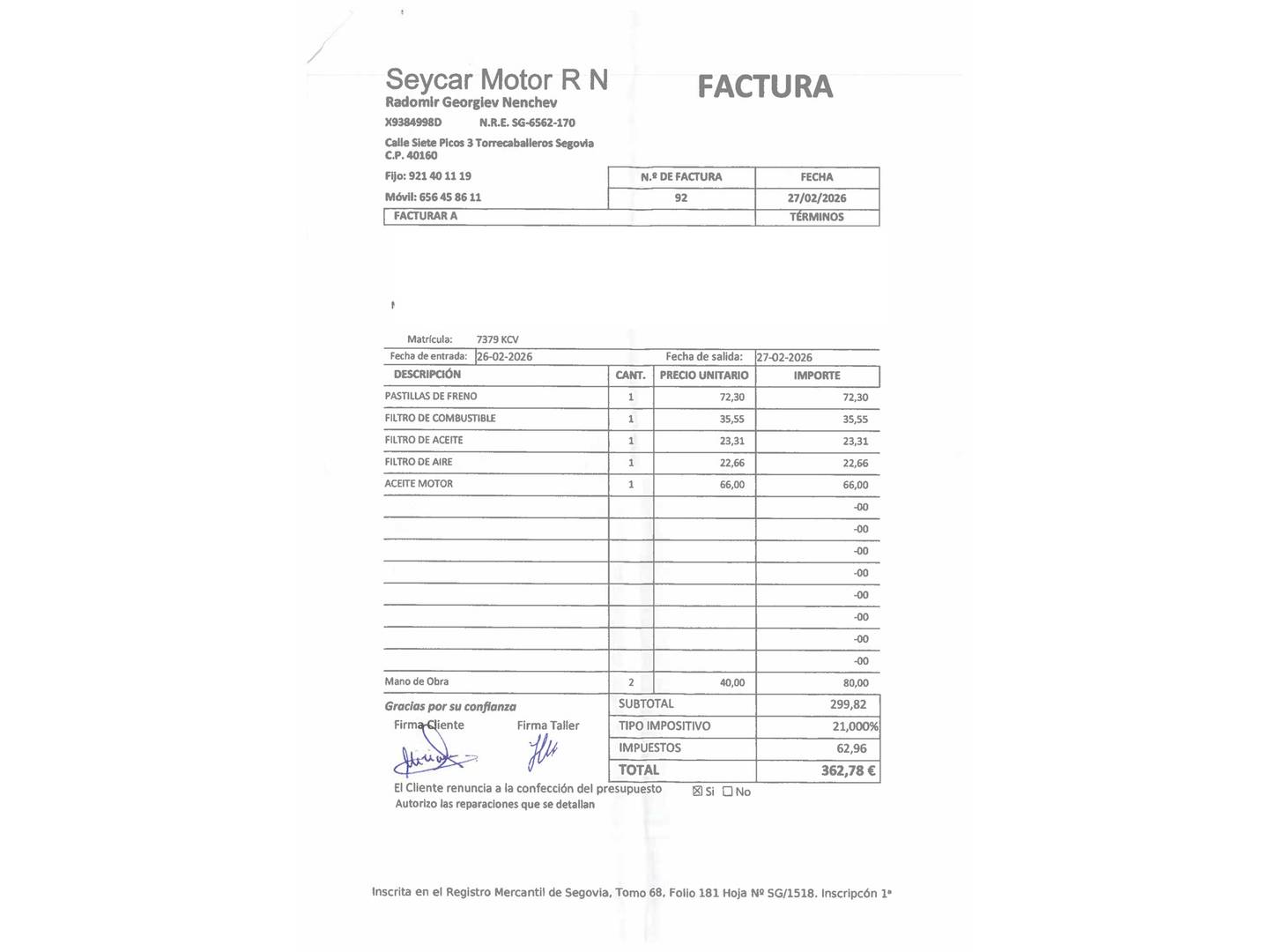 Foto del mantenimiento del Suzuki Vitara Suzuki Vitara 1.6 DDiS GLE (120 CV)