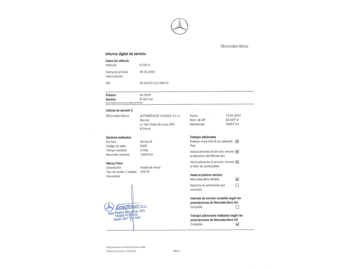 Foto Mercedes Clase B Mercedes-Benz Clase B 200 d (150 CV)