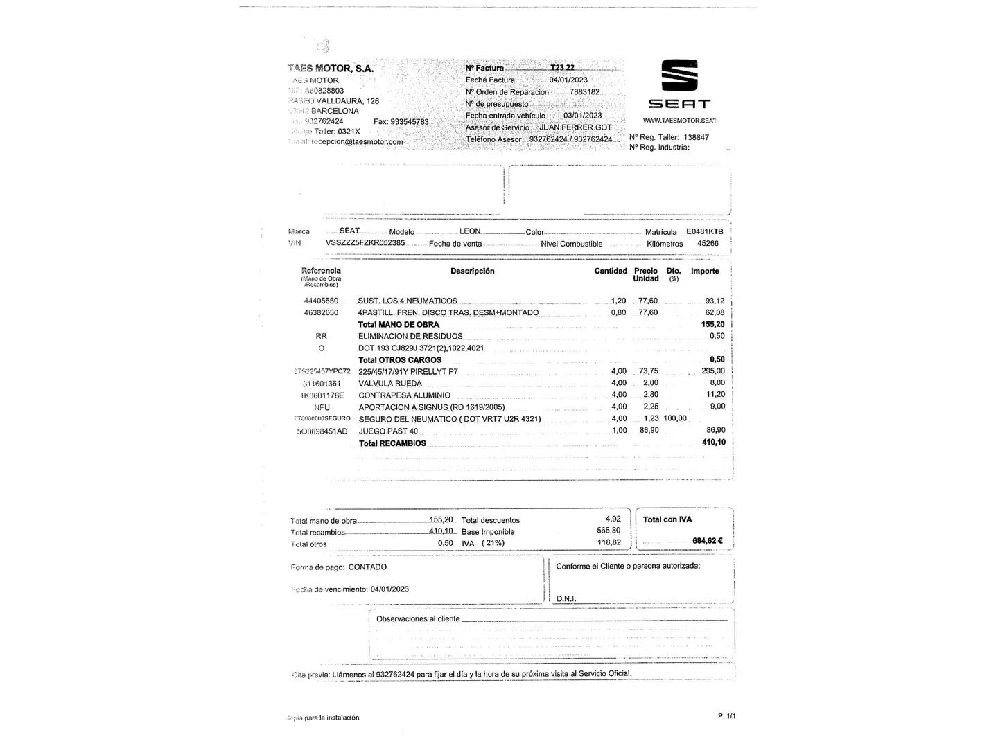 Foto Seat León SEAT León 1.5 TSI S&S FR DSG  (150 CV)