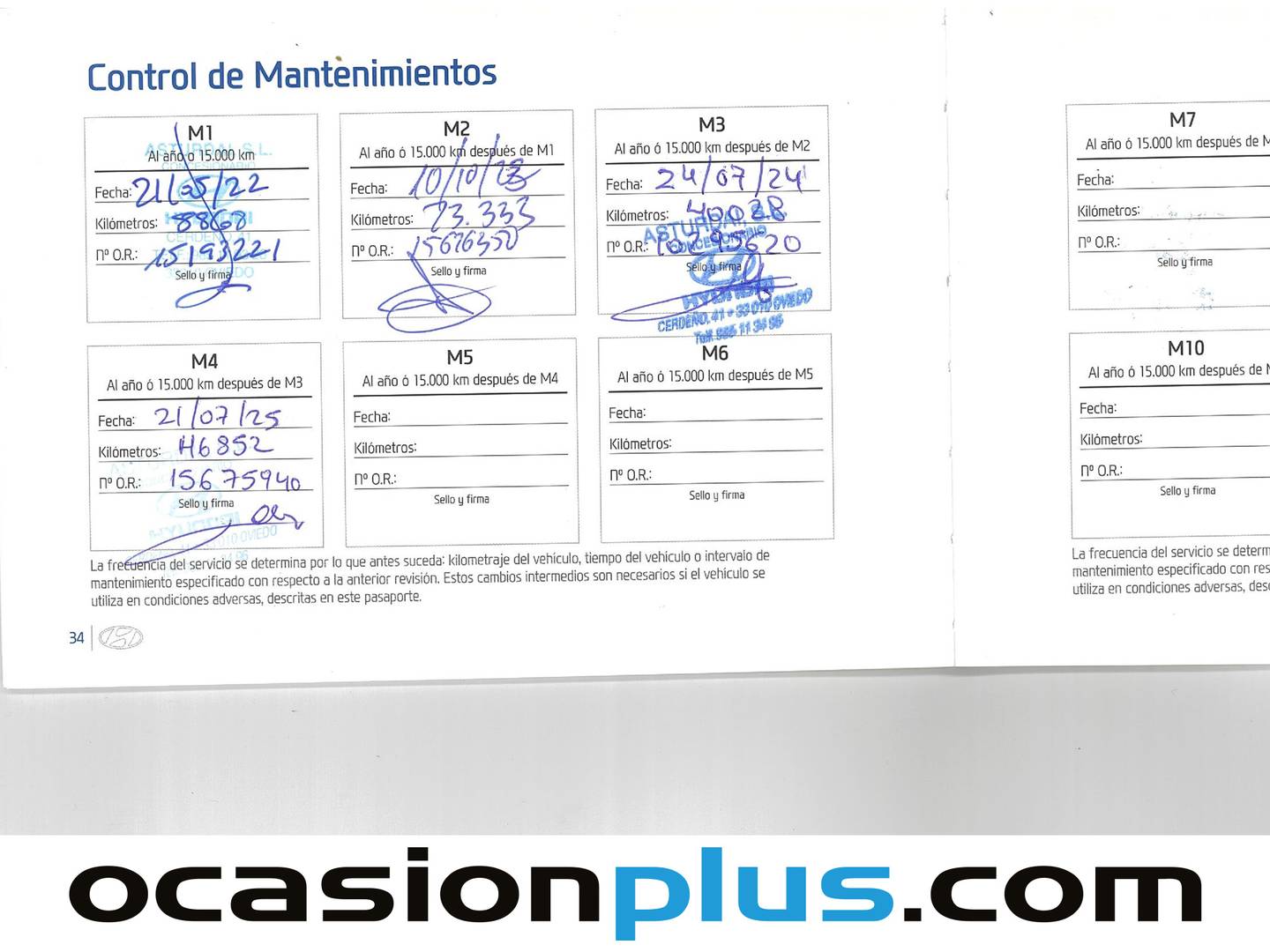 Foto del mantenimiento del Hyundai Kona Hyundai Kona 1.0 TGDi 48V Maxx 4x2 (120 CV)