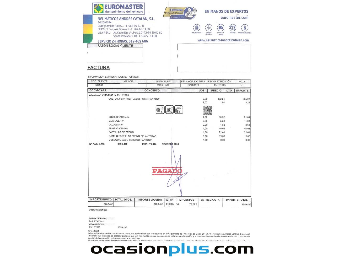 Foto del mantenimiento del Peugeot 2008 Peugeot 2008 PureTech 130 S&S Allure Pack EAT8 (130 CV)