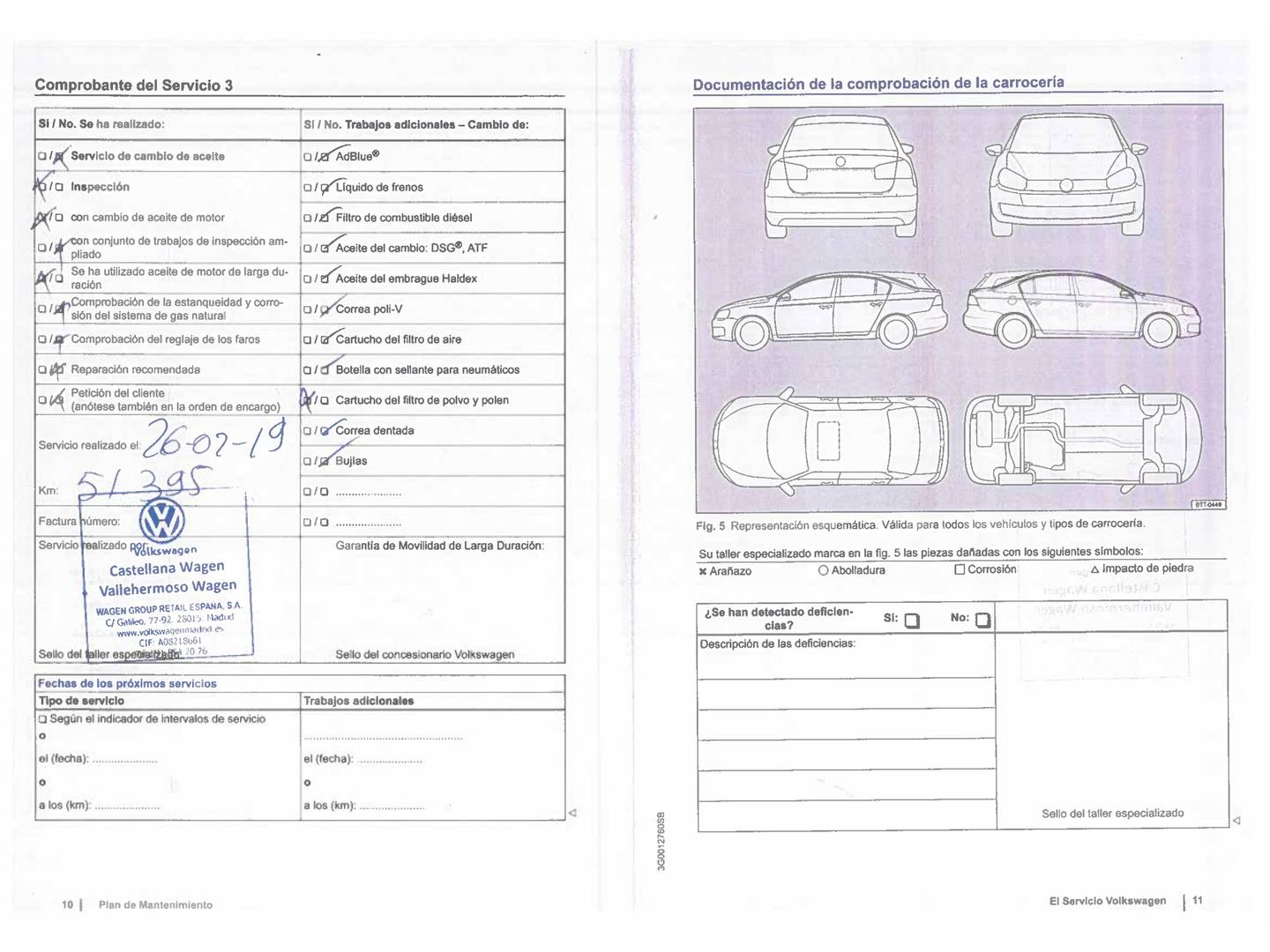 Foto del mantenimiento del Volkswagen Golf Volkswagen Golf Business 1.6 TDI BMT (105 CV)