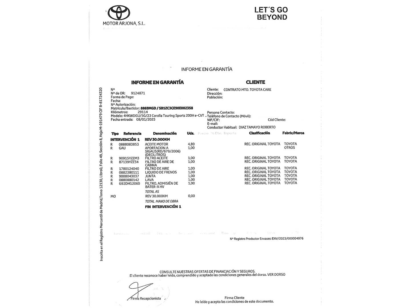 Toyota Corolla Toyota Corolla 200H Touring Sports GR-Sport (196 CV) 2023