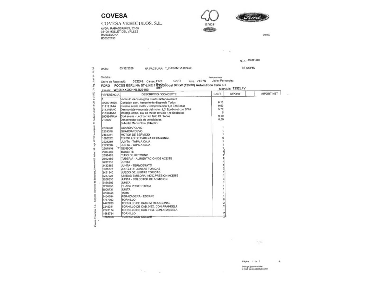 Foto Ford Focus Ford Focus 1.0 Ecoboost ST-Line Auto (125 CV)