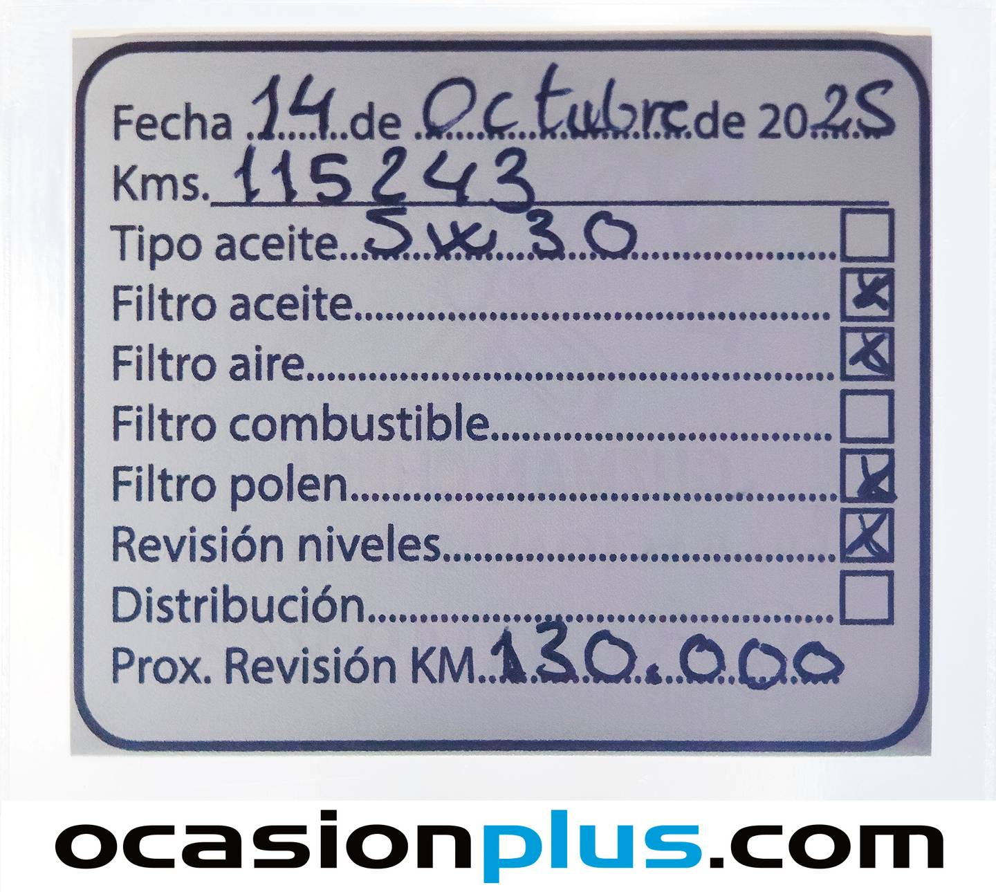 Foto del mantenimiento del Volkswagen Golf Volkswagen Golf Advance 1.4 TSI (125 CV)