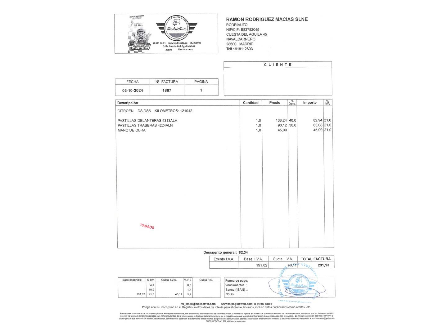 Foto del mantenimiento del DS DS 5 DS DS5 BlueHdi 150 Style (150 CV)