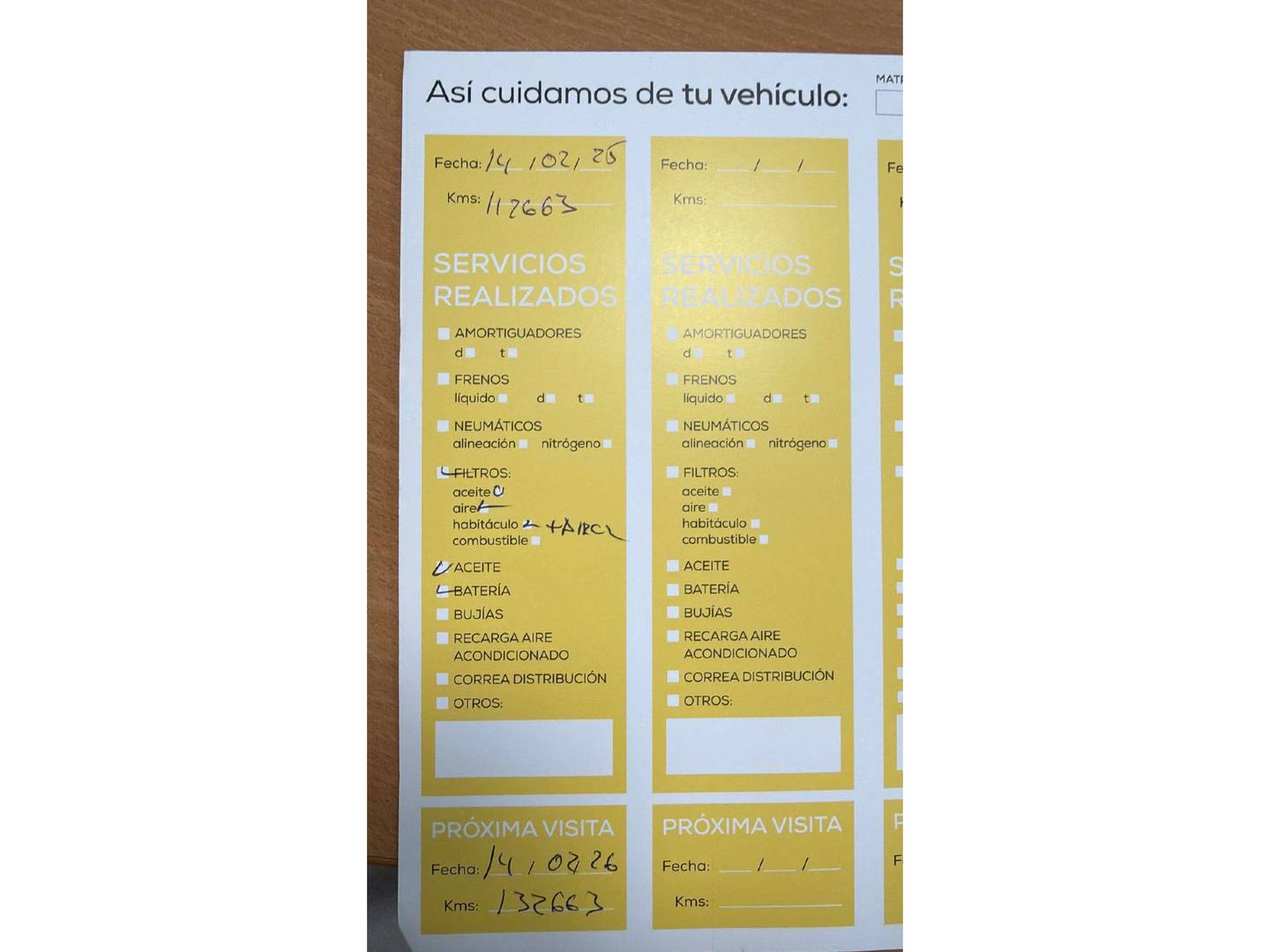 Foto del mantenimiento del KIA Carens Kia Carens 1.6 GDi Concept (135 CV)