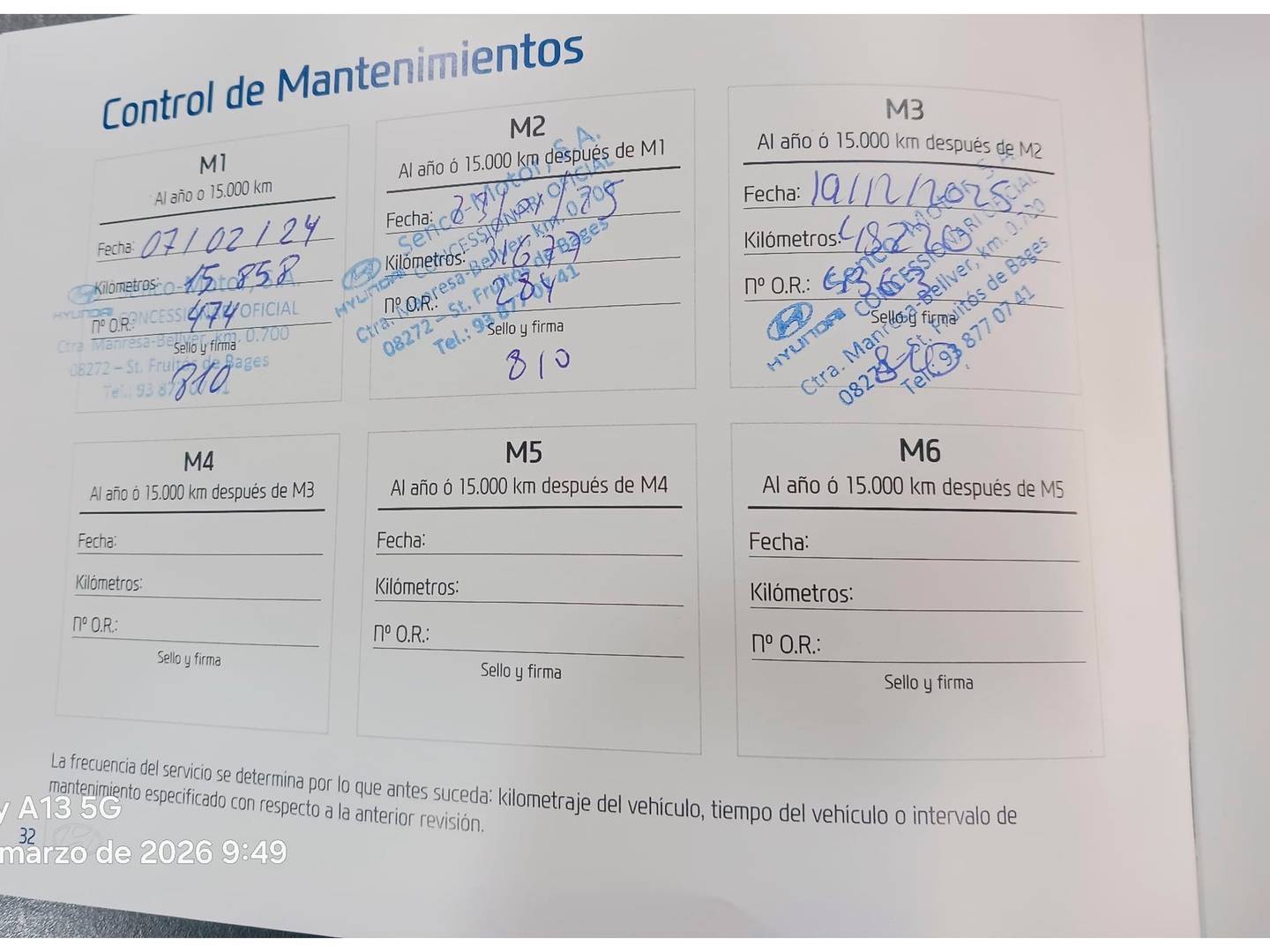 Foto del mantenimiento del Hyundai Tucson Hyundai Tucson 1.6 TGDI PHEV Maxx 4X4 Auto (265 CV)