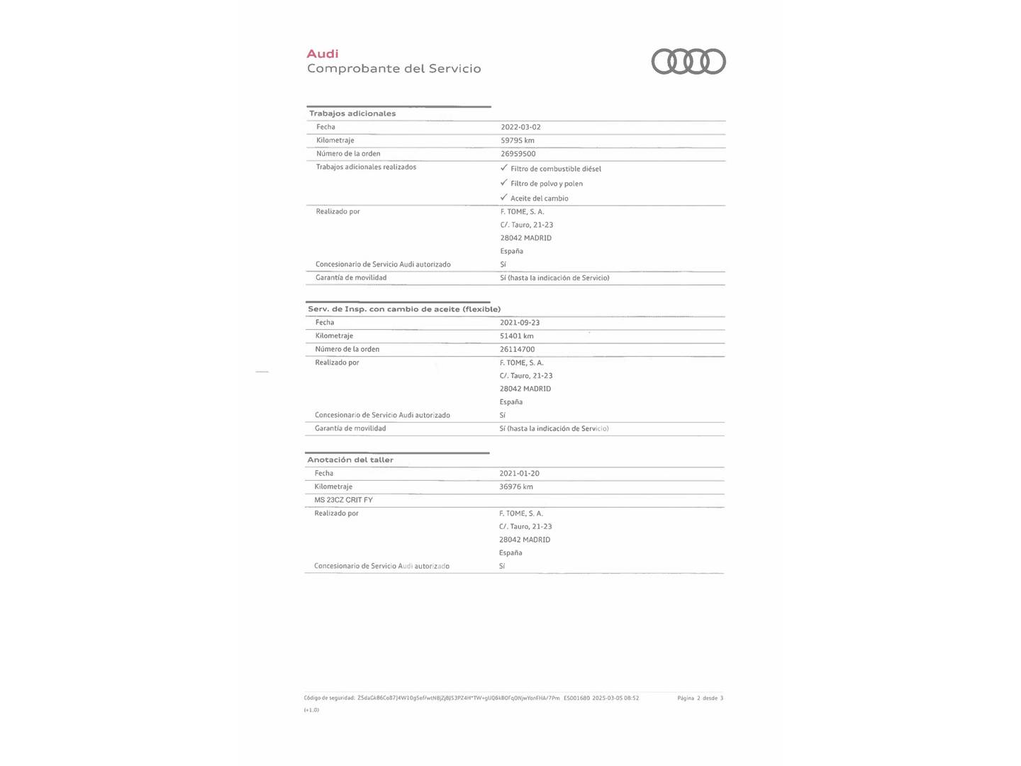 Foto del mantenimiento del Audi Q5 Audi Q5 Design 2.0 TDI quattro (190 CV) S tronic