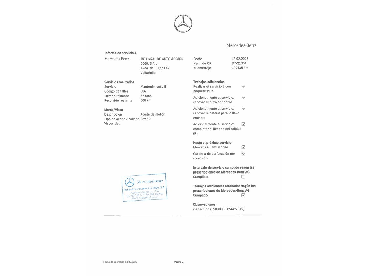 Foto del mantenimiento del Mercedes GLC Coupé Mercedes GLC Coupé 300 de 4Matic (306 CV)