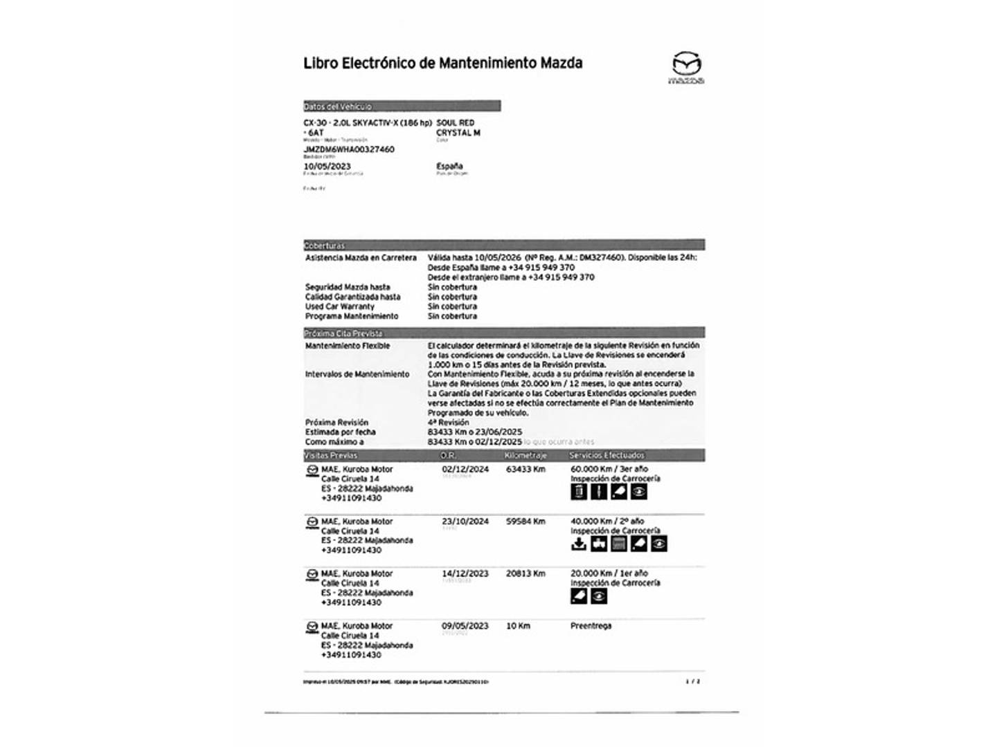 Foto Mazda CX-30 Mazda CX-30 e-SKYACTIV-X Homura 2WD AT (186 CV)