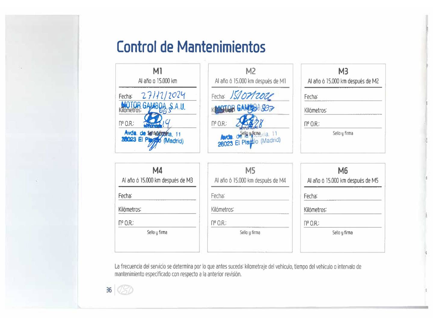 Foto del mantenimiento del Hyundai i30 Hyundai i30 1.5 TGDI 48V N-Line (160 CV)