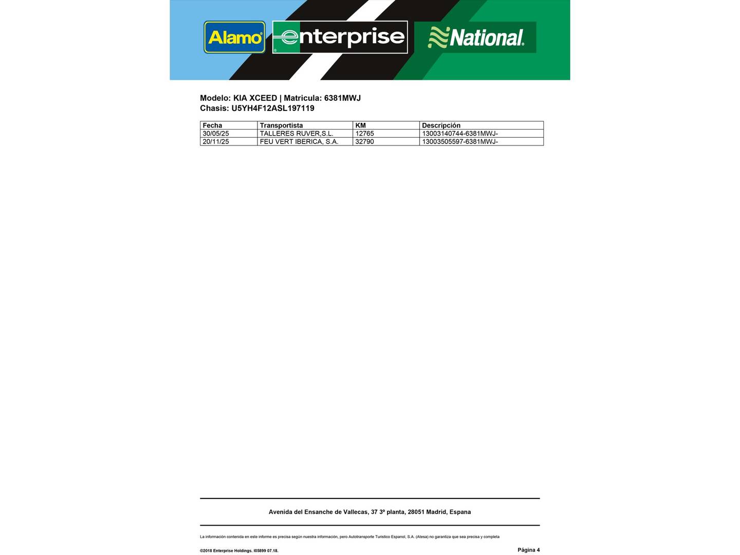 Foto del mantenimiento del KIA XCeed KIA XCeed 1.0 T-GDi Business (100 CV)