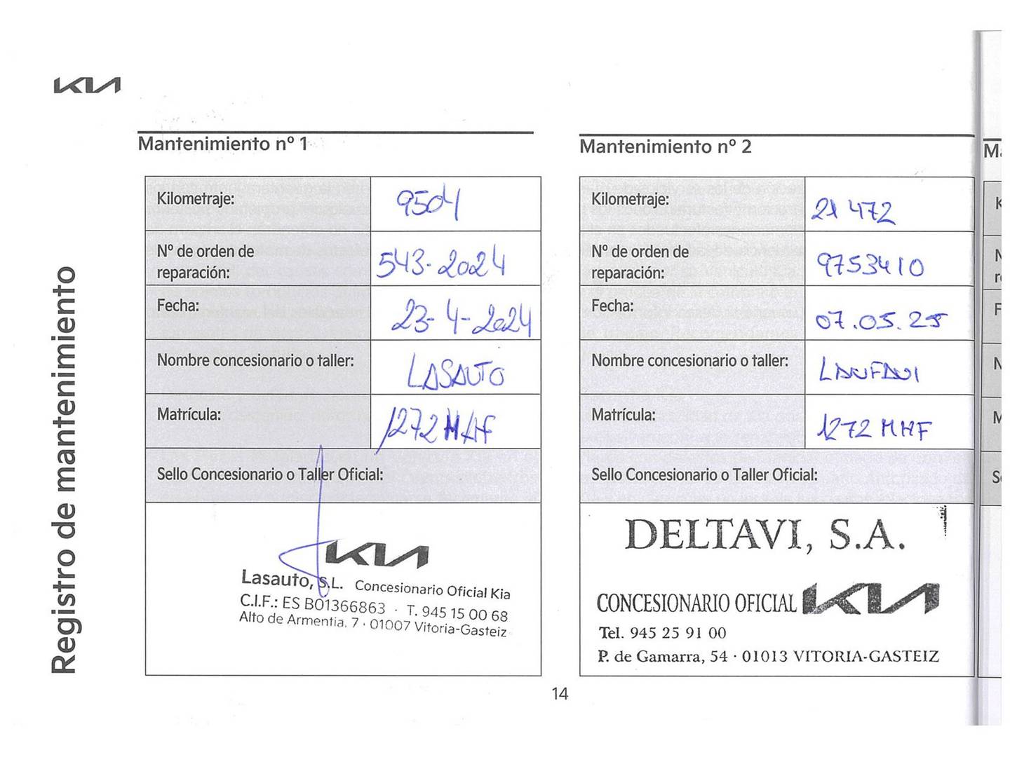 Foto del mantenimiento del KIA Picanto KIA Picanto 1.0 DPi AMT GT Line (67 CV)