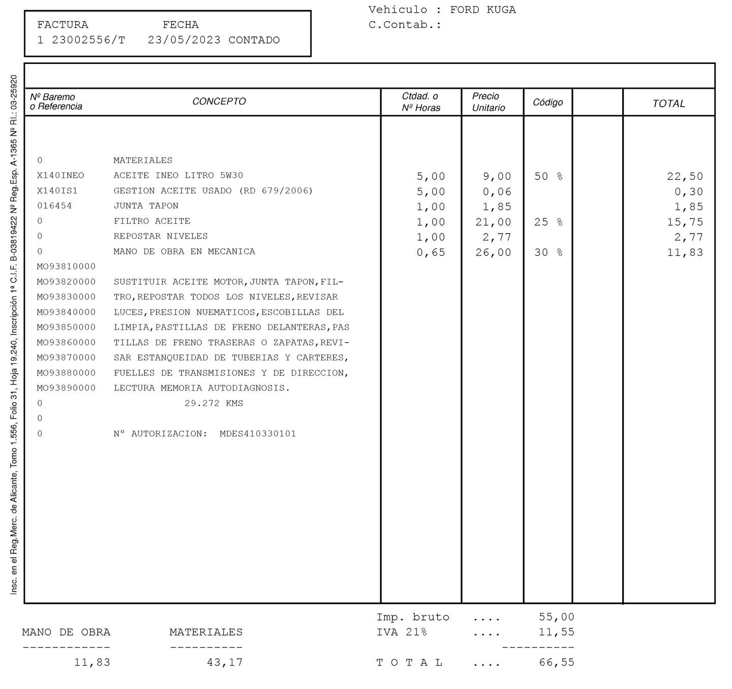 Foto del mantenimiento del Ford Kuga Ford Kuga 1.5 EcoBoost S&S ST-Line 4x2 (150 CV)