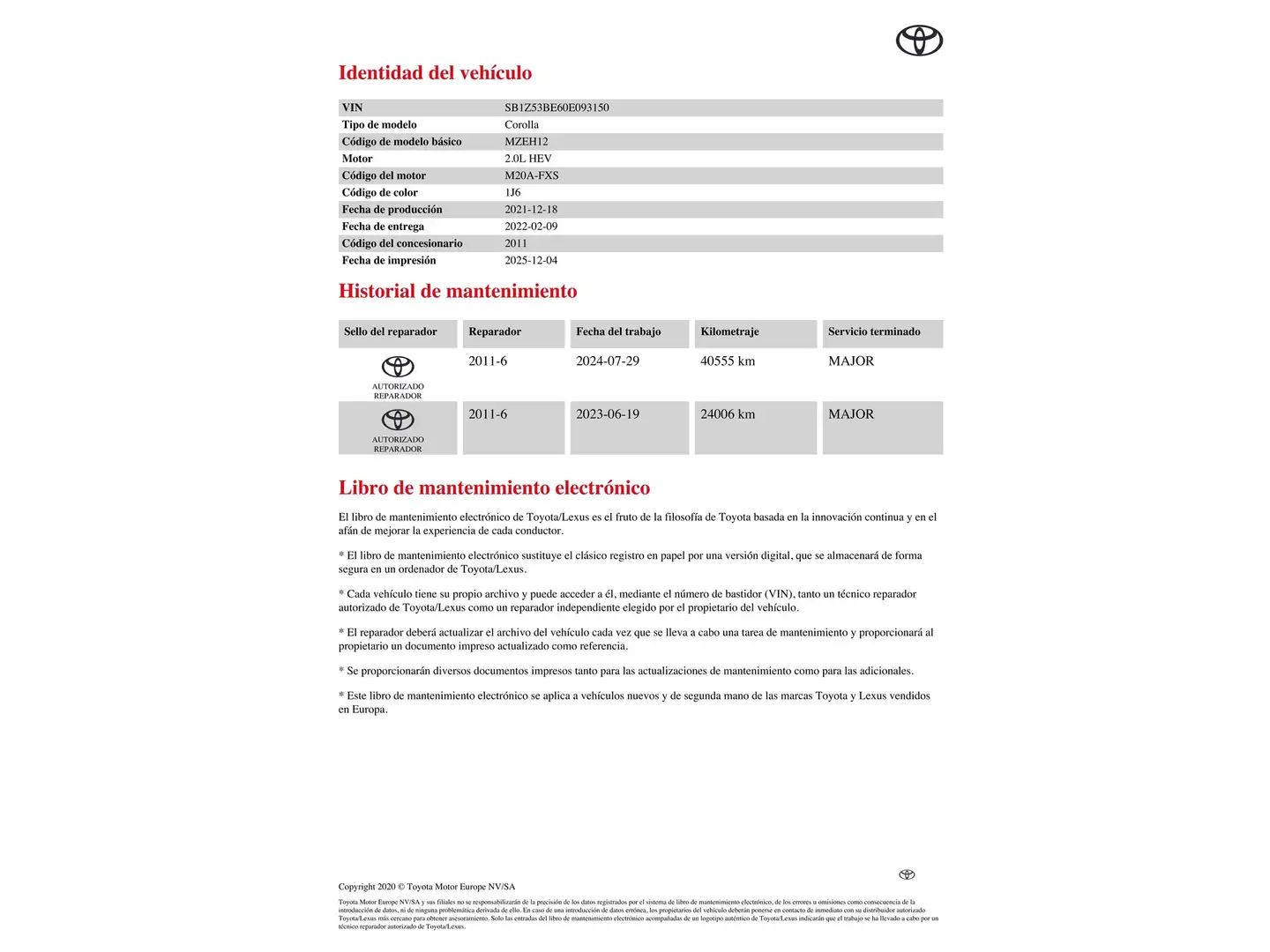 Foto Toyota Corolla Toyota Corolla Touring Sports 180H Style E-CVT (180 CV)