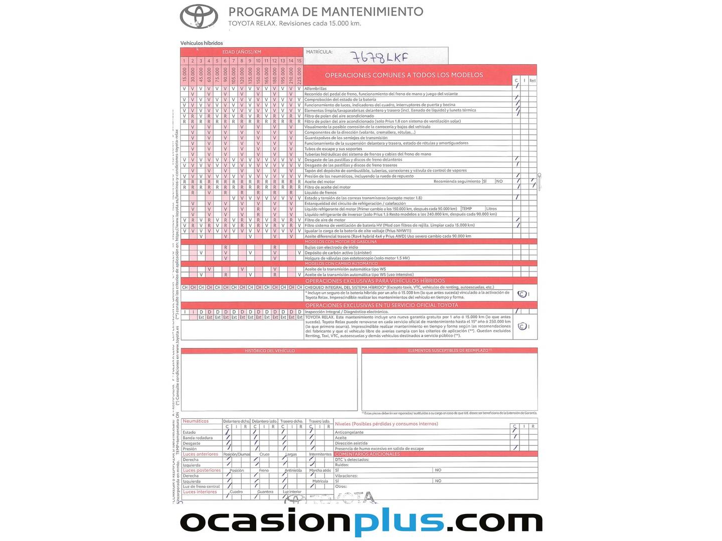 Foto del mantenimiento del Toyota Corolla Toyota Corolla 1.8 125 Híbrido Active Tech E-CVT (122 CV)