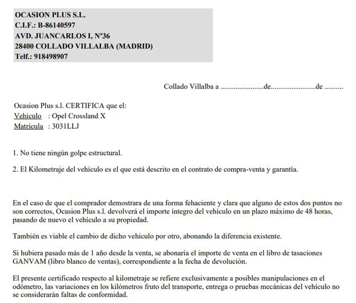 Certificado