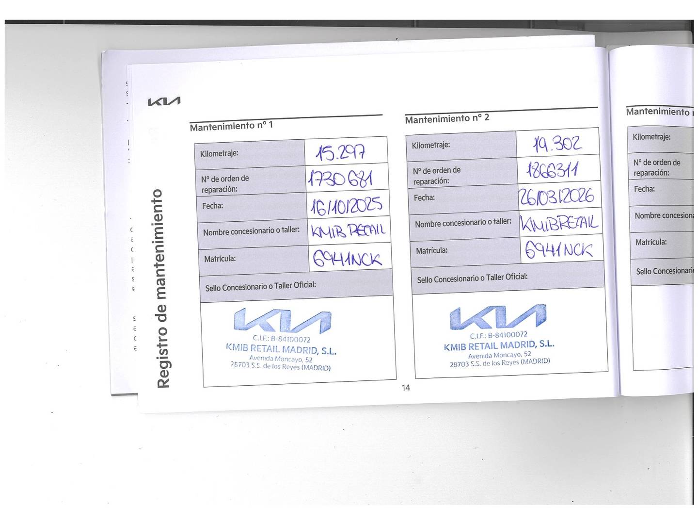 Foto del mantenimiento del KIA Stonic KIA Stonic 1.0 T-GDi MHEV Drive (100 CV)