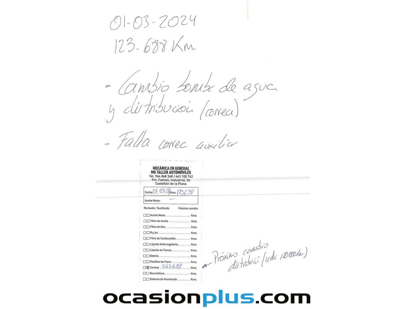 Foto del mantenimiento del Seat Ateca Seat Ateca 1.5 TSI S&S Style Plus Nav (150 CV)