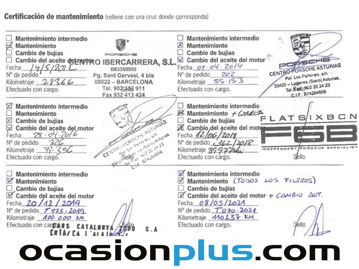 Foto del mantenimiento del Porsche Cayenne Porsche Cayenne S E-Hybrid Tiptronic (380 CV)