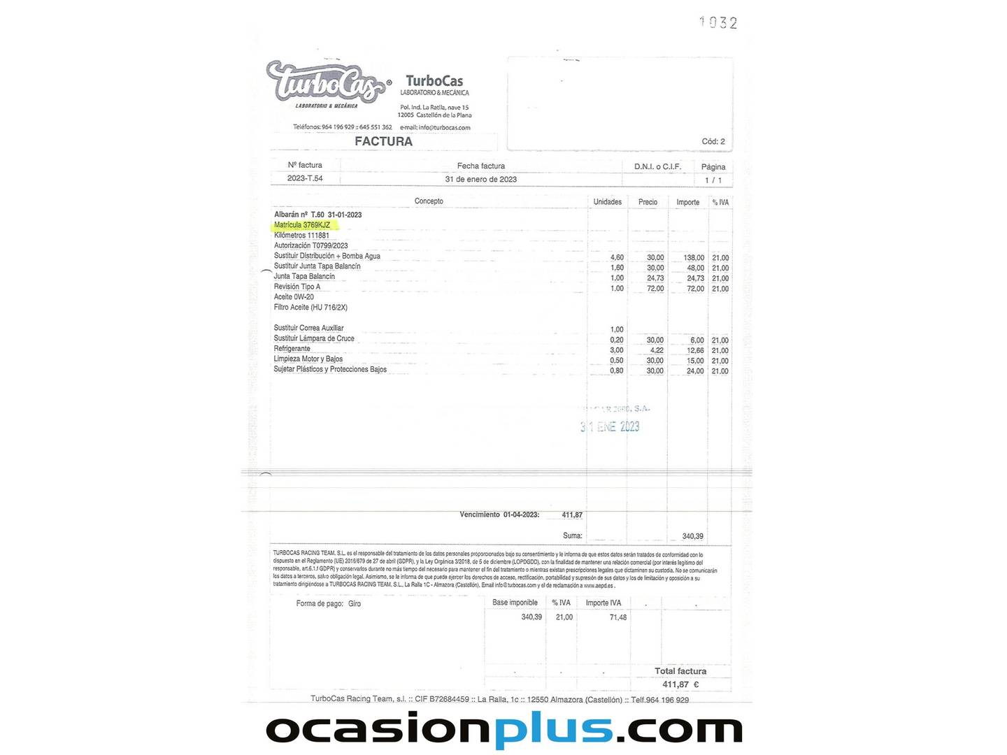 Foto del mantenimiento del Ford C-Max Ford C-Max 1.5 TDCI Titanium (120 CV)