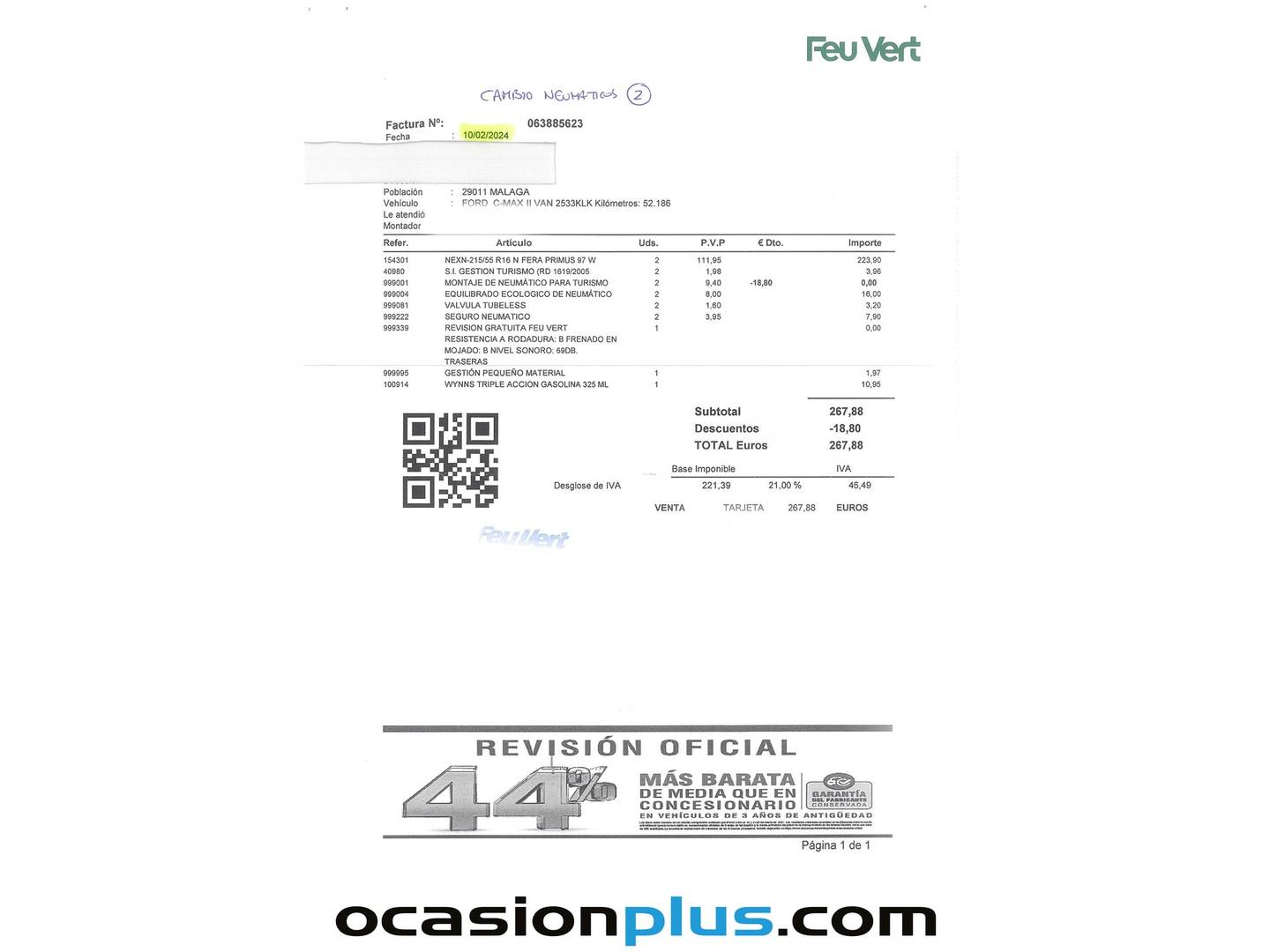Foto del mantenimiento del Ford C-Max Ford C-Max 1.0 EcoBoost S&S Trend+ (125 CV)