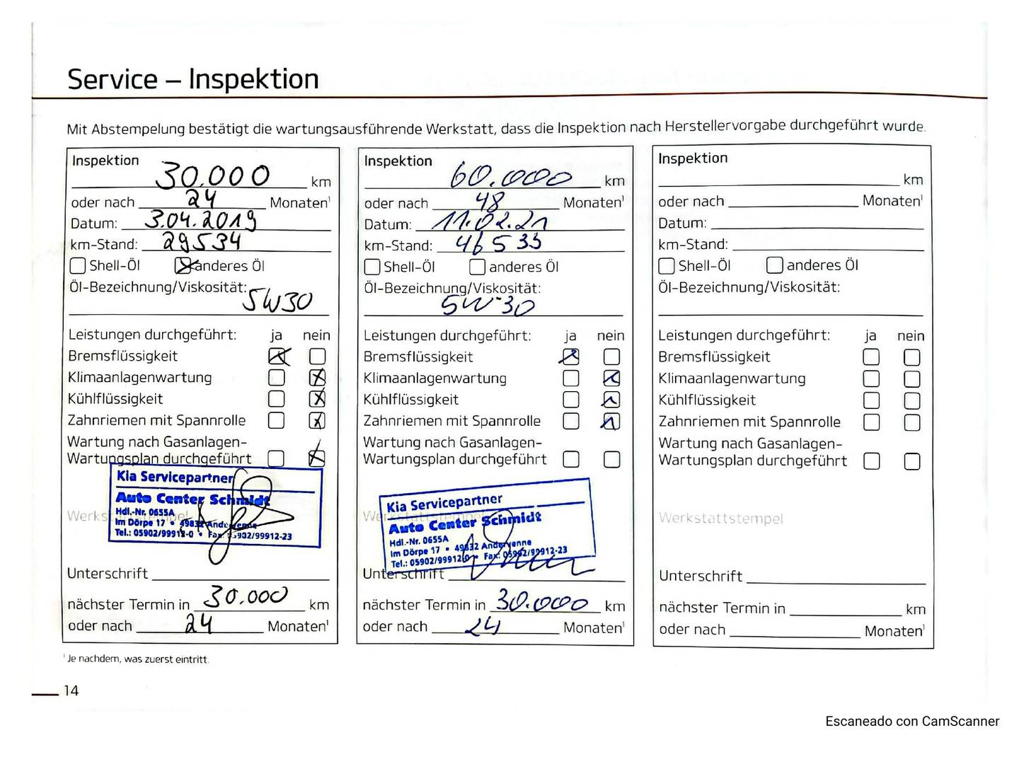 Foto del mantenimiento del KIA SPORTAGE KIA SPORTAGE 2.0 CRDi VGT Tech 4x2 (136 CV)