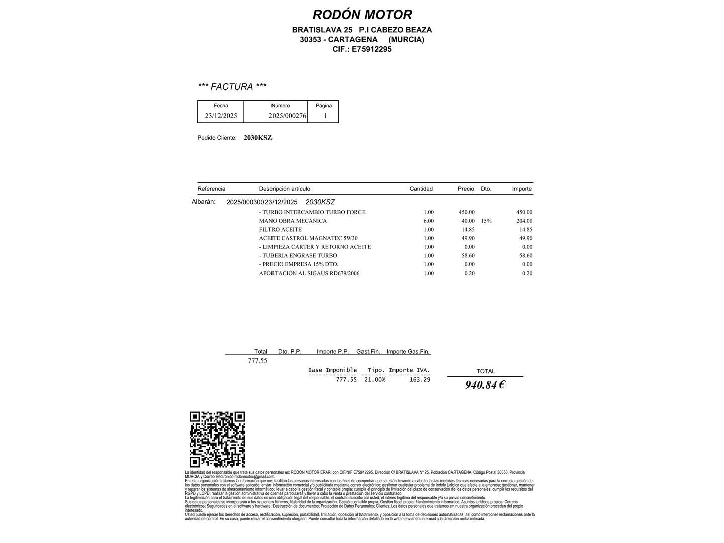 Foto del certificado del Peugeot 5008 Peugeot 5008 1.5L BlueHDi S&S GT Line (130 CV)