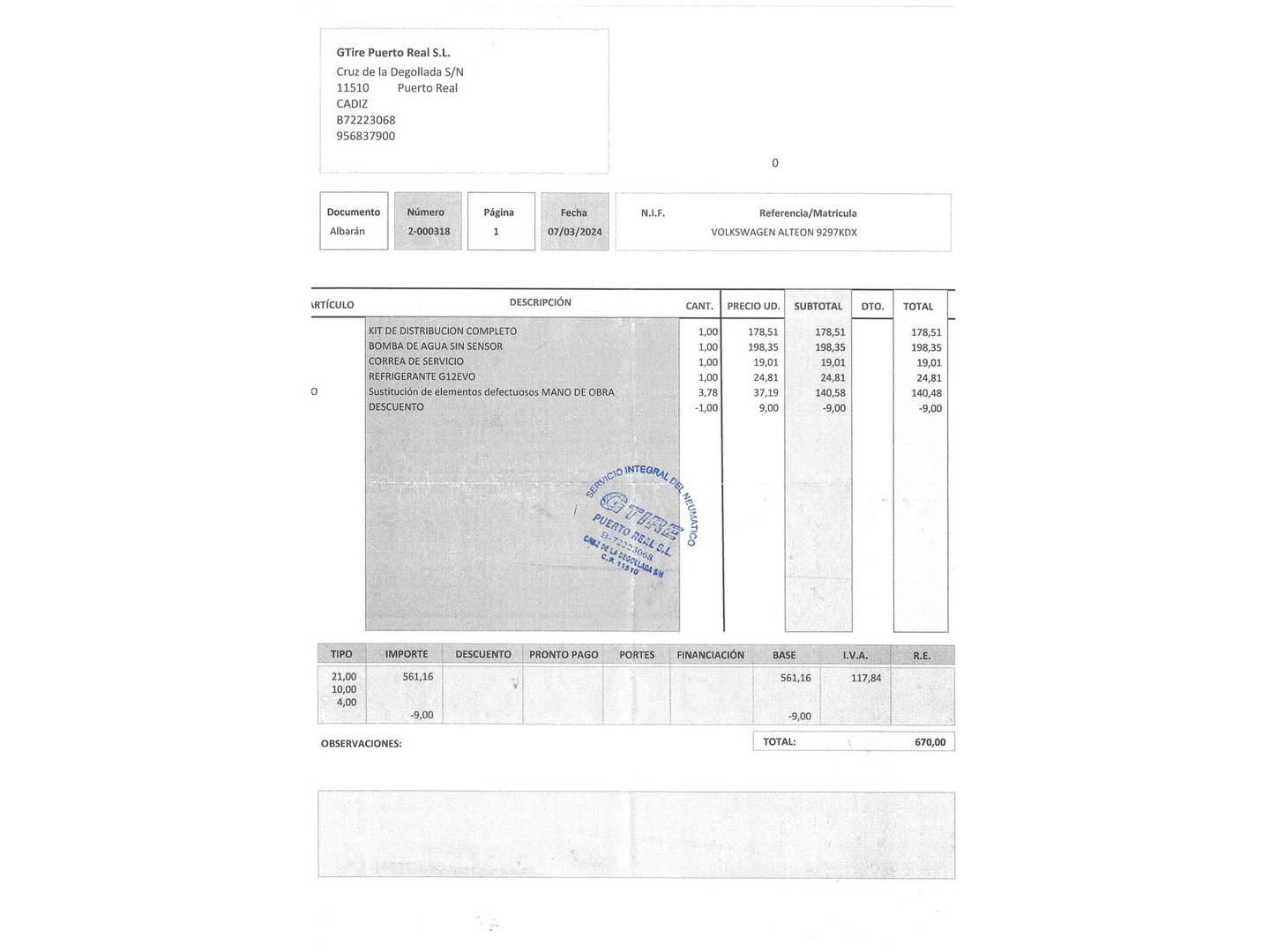 Foto del mantenimiento del Volkswagen Arteon Volkswagen Arteon R-Line 2.0 TDI (150 CV) DSG
