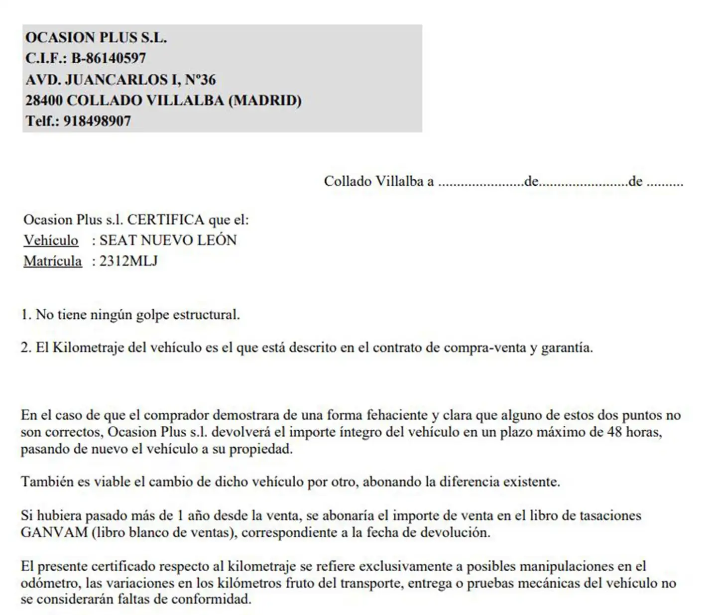 Certificado