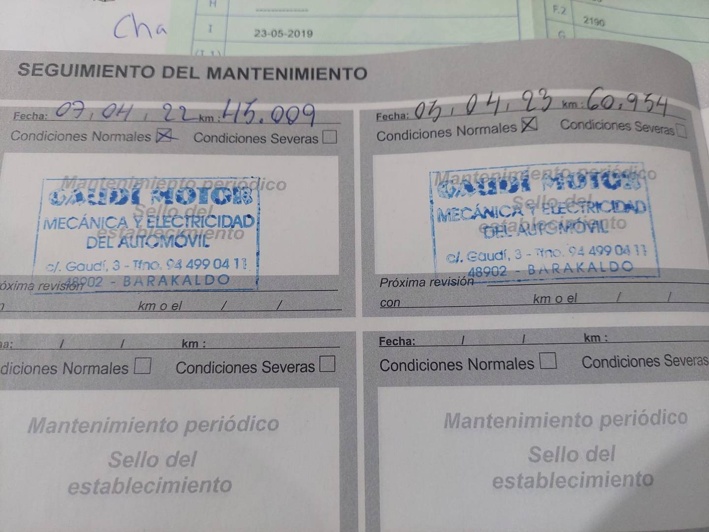 Foto del mantenimiento del Citroën Grand C4 Spacetourer Citroën Grand C4 Spacetourer BlueHDi 130 S&S Feel (130 CV) 7 Plazas