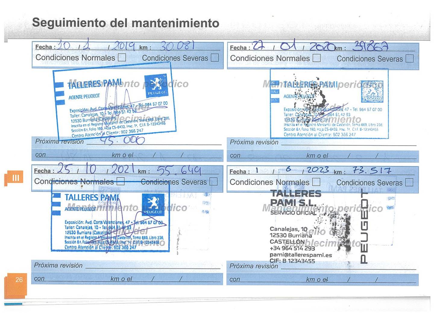 Foto del mantenimiento del Peugeot 208 Peugeot 208 PureTech 82 S&S Active (82 CV)