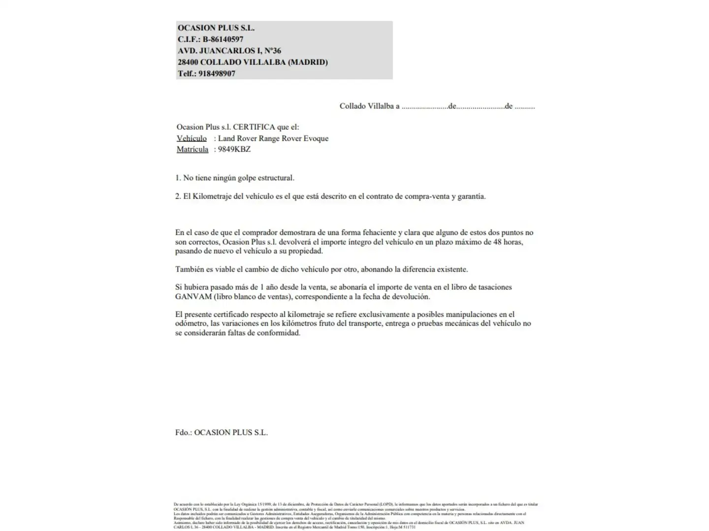 Certificado