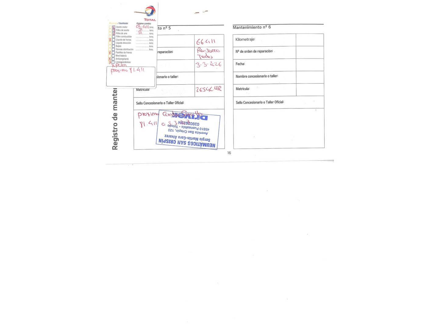 Foto del mantenimiento del KIA Stonic KIA Stonic 1.2 DPi Drive (84 CV)