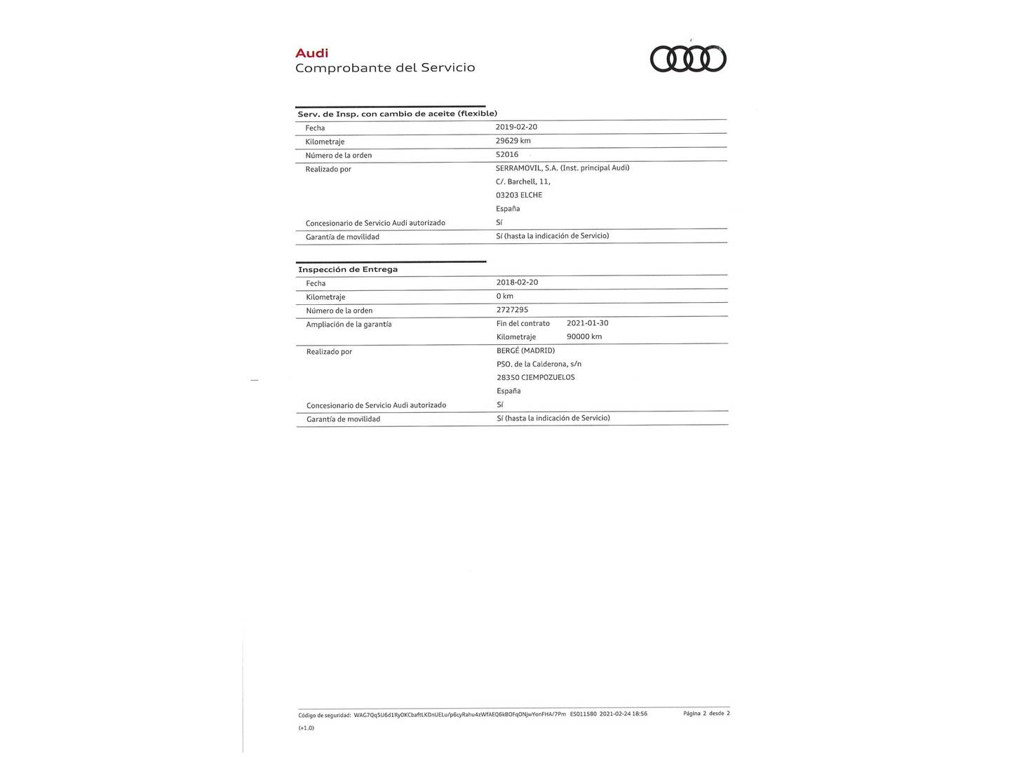 Foto del mantenimiento del Audi Q3 Audi Q3 design edition 1.4 TFSI ultra CoD (150 CV)