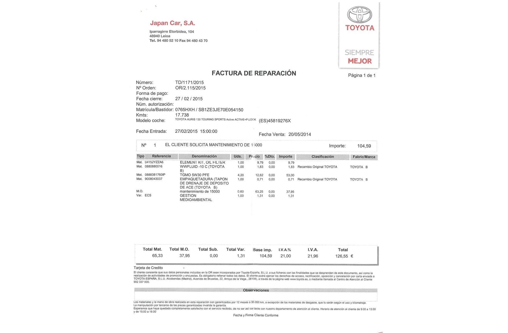 Toyota Auris 130 Touring Sports Active - foto 16