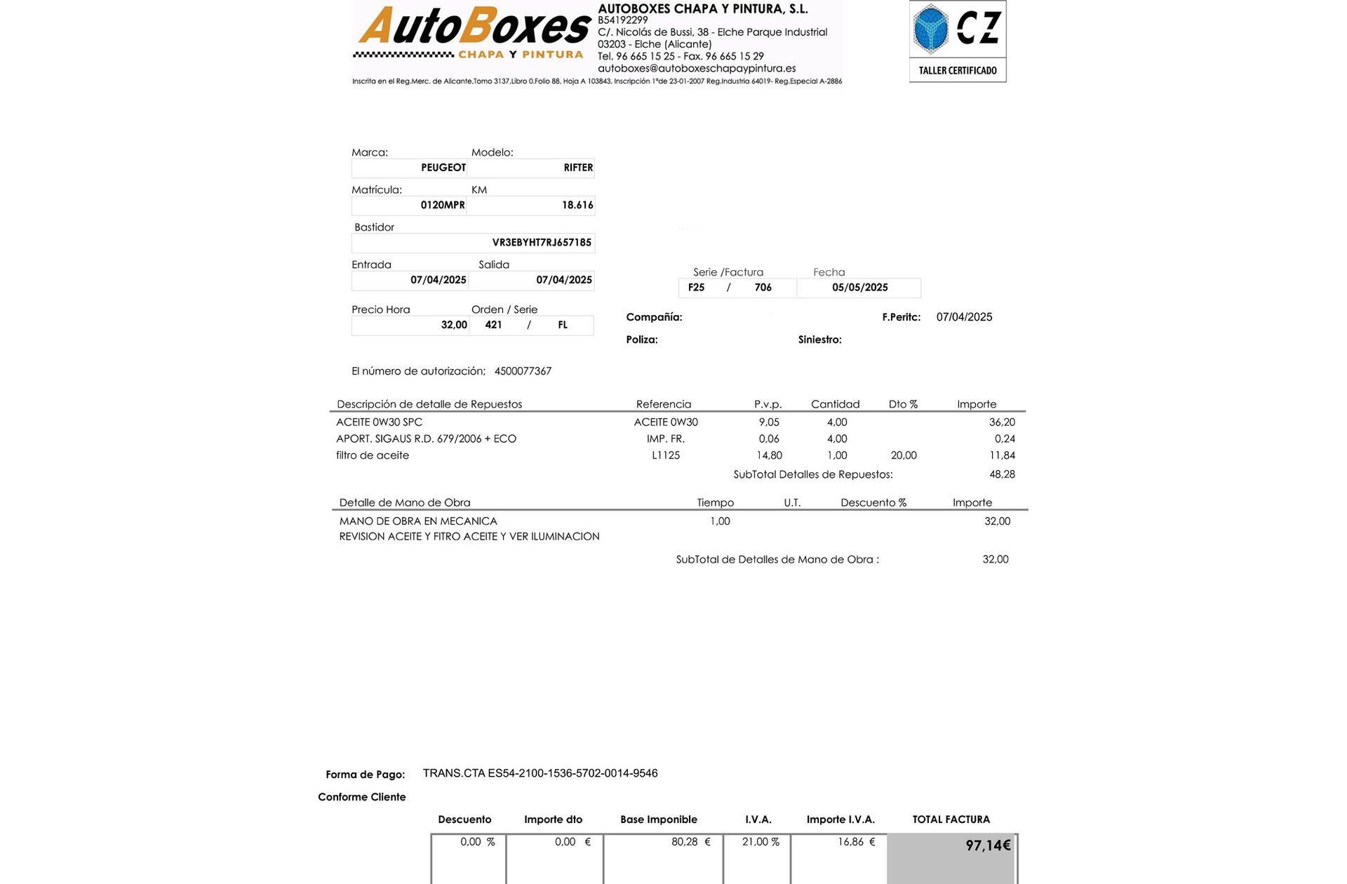 Peugeot Rifter BlueHDi 100 Allure Business Standard - foto 19